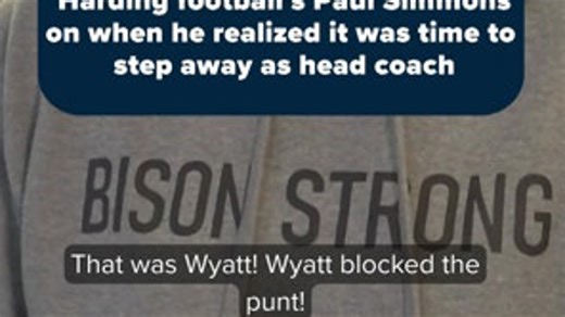 Harding football's Paul Simmons shares why he's stepping away as head coach