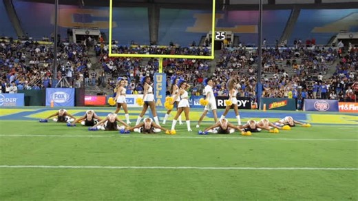 UCLA Spirit Squad on Instagram: "We are so thrilled to share our Dance Team’s first performance of the new season! On Saturday night at our @uclafootball game, we performed a routine choreographed by Dance Team Alumna and current NFL cheerleader, @leahroga — thank you Leah for such a fabulous routine! *We do not own the rights to this music. #GoBruins"