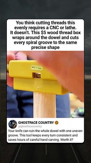 THIS HAND TOOL CUTS PERFECT THREADS INTO WOOD