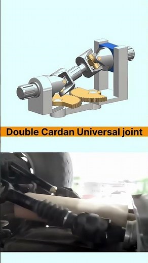 Double cardan ⚙️ universal ♾️ joint #automobile #3danimation #3dprinting #engineering #mechanical