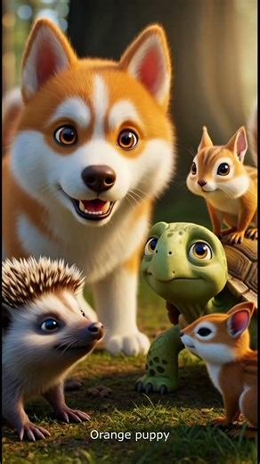 Orange puppy Discovers a Mysterious Alien Capsule at Night 🎁✨ #adventure #puppy