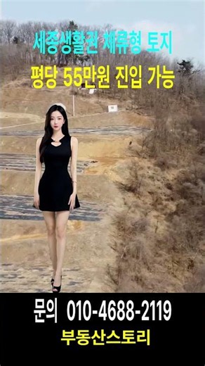 평당 55만원 세종 인근 체류형 토지
