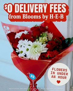 Get flowers in under an hour with $0 delivery fees from Blooms by H-E-B. | Favor Delivery