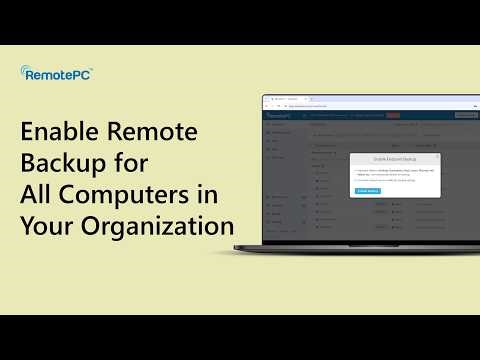 How to Enable Remote Backup For Computers in Your Organization to the Cloud | RemotePC Remote Backup