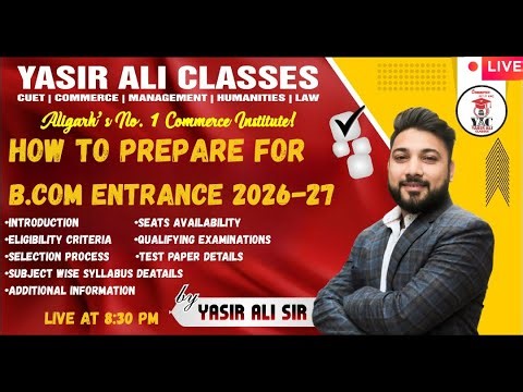 B.com Entrance 2026-27 | How to Prepare for AMU B.com | 26-27 | Tips | Tricks | #b.com #amuentrance