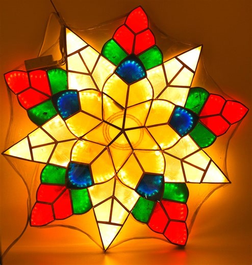 18" LED Capiz Parol Star | Handmade Filipino Christmas Lantern - Etsy