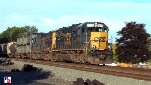 ex Seaboard System EMDs, working for CSX in 2013 on the Mohawk Subdivision with westbound tonnage. From the BKVP show "In the Heart of the Mohawk Valley" https://rfd.video/Mohawk | Railfan Depot