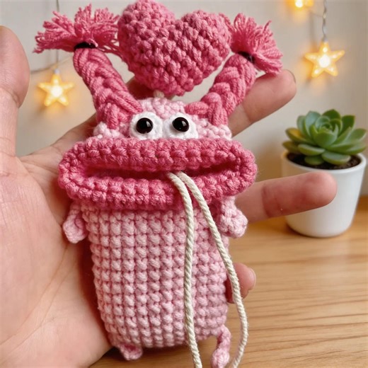 Monster Key Cover Crochet Pattern | Big Mouth Amigurumi Key Cozy (PDF Download) - Etsy