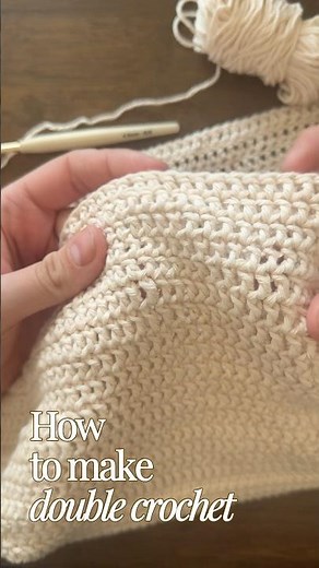 How to make Double Crochet (DC) Quick beginner crochet stitch tutorial