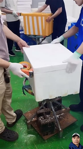 Packaging workers for cold chain logistics products #ColdChain #LogisticsWork #SmartPackaging | Katie's Soles