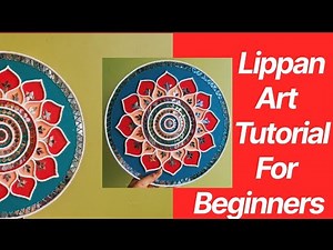How to make lippan art\\ step by step lippan art for beginners\\ mirror art tutorial\\ crafting megha