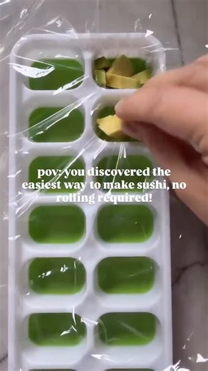 Love sushi but hate the mess of rolling it? Try this super easy ice cube tray sushi hack! All you need is rice, avocado, and your favorite fillings, no bamboo mat, no stress. This quick trick gives you perfectly shaped sushi bites every time. Make sure to follow for more Plant-Based | Oil-Free | Easy Vegan Recipes ➡️ For more quick and easy healthy meal ideas, subscribe & follow along! #sushi #VeganRecipes #EasyVeganMeals #PlantBased #SushiRecipe #viralhack #healthyvegan | Full On Plants