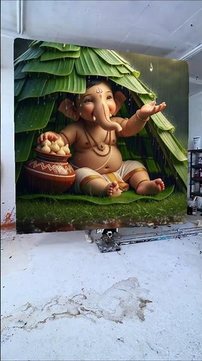 Happy Ganesh Chaturthi Drawing Photo 🌺🥰 Ganesh Ji Painting ❤️ #shorts #ganeshchaturthi #viralvideo