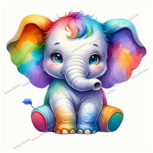 Colorful Elephant Fabric Panel, Quilt Sewing Square, Multiple Sizes, Fc6y - Etsy