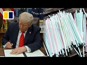 Trump signs order on plastic drinking straws, says paper ones ‘explode’