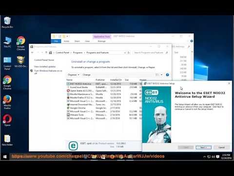 Uninstall ESET NOD32 Antivirus 10 on Windows 10