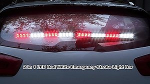 Watch 2 in 1 LED Red White Emergency Strobe Light Bar on Amazon Live