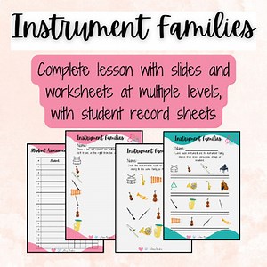 Instrument Families Mini Bundle - complete lesson and assessments