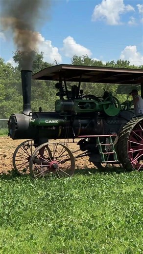 Case Steam traction engine tractor plowing 👍 Georgetown, Ohio tractor #shorts