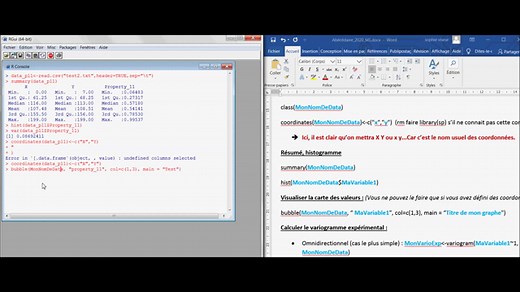 Tutoriel géostatistique avec R - krigeage