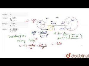 Two planets have masses M and 16 M and their radii are a and 2a, respectively.The separation bet...