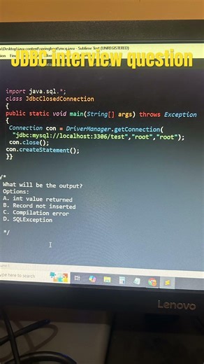 What will be the output #corejava #interviewquestions #programming #javainterview #coding #jdbc