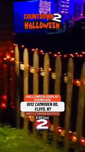 13K views · 101 reactions | COUNTDOWN '2' HALLOWEEN || Check out this Halloween display at 8012 Camroden Road in Floyd, NY, submitted to our website! If you would like to showcase your spooky Halloween display, send your video to WKTV.com/news/pics | WKTV NEWSChannel 2 | Facebook