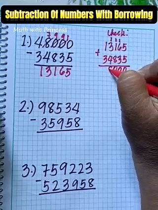 78K views · 3.8K reactions | Math Review: Subtraction Of Numbers With Borrowing #Math #Mathematics #Mathhacks #Mathviral #Mathtricks #Mathviralvideo #Viral #Trending #Subtraction Title: Suroor Artist: Brinda Link: https://business.facebook.com/sound/collection/?sound_collection_tab=sound_tracks&asset_id=677025967445830&reference=artist_attr | Math with Princess | Facebook