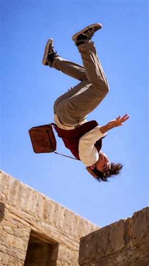 This parkour escape took perfect timing