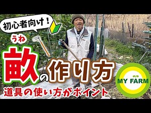 【畝立て】はじめての家庭菜園③ 畝（うね）の作り方を丁寧に実演解説します│有機栽培で野菜づくり