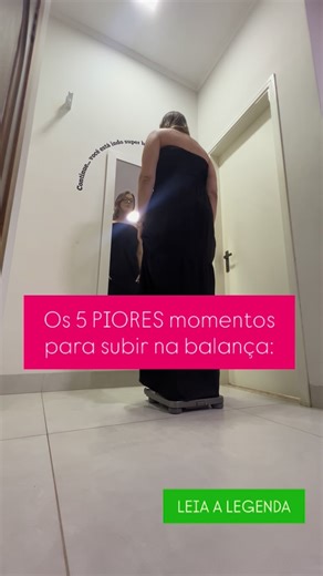 Marina Góes | Nutricionista Porto Ferreira on Instagram: "1️⃣ Logo após comer O peso sobe, mas não é gordura e sim comida e líquidos ainda em digestão. 2️⃣ Depois de beber muita água O volume que você bebe, sobe na balança. 3️⃣ Após o treino Suor e retenção momentânea, pump muscular, fazem o peso oscilar. 4️⃣ Durante o período menstrual Os hormônios causam retenção, o útero aumenta de tamanho e o peso pode variar até +2 kg. 5️⃣ No final do dia Alimentação, líquidos, retenção, podem aumentar o p