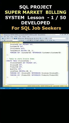 50 sql Interview based project super market billing system only sql query #sqlinterviewquestions