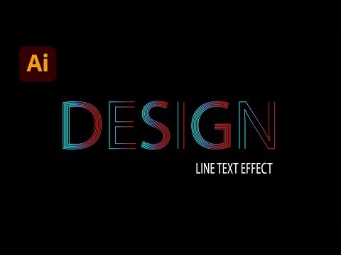 Adobe Illustrator Line Text Effect Tutorial