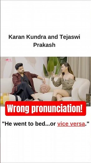Did Tejasswi Prakash Just Say This Wrong? 👀 | Vice Versa Pronunciation #learnenglish #desibling