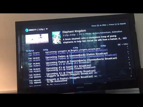 DirecTV Guide in the US (August 14, 2020)