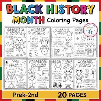 Black History Month Heroes Printable Coloring Pages| Famous African Americans