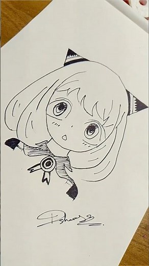 How to draw anya || #anime #anya #drawing #sketch#shortsvideo #shorts #song #music #viral#trending