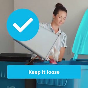 When recycling, remember to keep items loose. Don't bag or bundle items in your recycling bin. #RecyclingSimplified | Republic Services