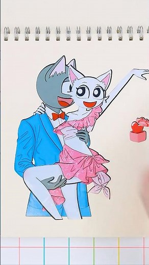 Incredibox Sprunki – Happy Couple Wenda & Gray 💖 | DIY Stickers