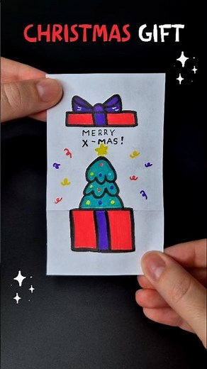 This DIY Christmas Card Has a Hidden Surprise! 🎄🎁 Cute Gift Idea ❤️ Easy Paper Craft