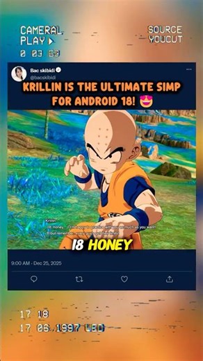 Krillin is the ULTIMATE SIMP for Android 18! 😍 #sparkingzero #crashout #knockout