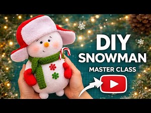 DIY Snowman Sewing Tutorial ⛄ Easy Handmade Toy for Beginners