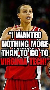 Stephen Curry TELLS A STORY of WHY he CHOSE Davidson OVER Virginia Tech! 🔥#shorts #nba