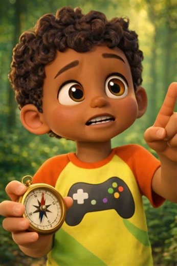 Using a Compass! #kidsanimation #adventurekids
