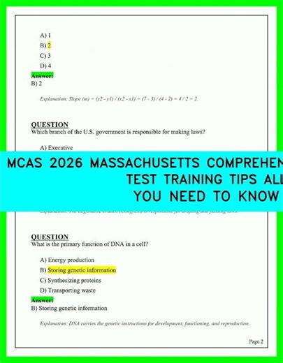 MCAS 2026 MASSACHUSETTS COMPREHENSIVE ASSESSMENT TEST TRAINING TIPS ALL YOU NEED TO KNOW2026GUIDE