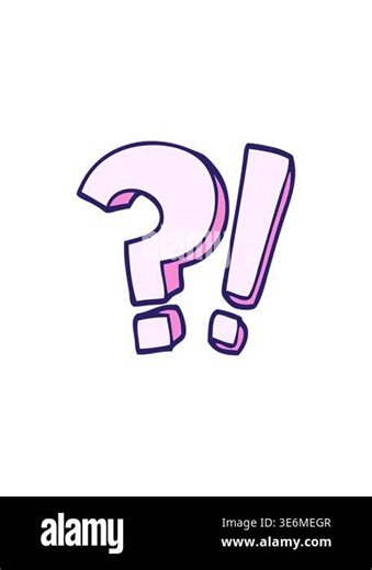 starburst effect animation of cartoon question mark and exclamation mark Stock Video Footage - Alamy