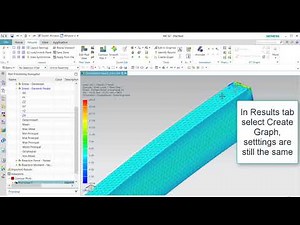 How to create a simple graph of stresses using coordinates and retrieve reaction force, NX12 Siemens