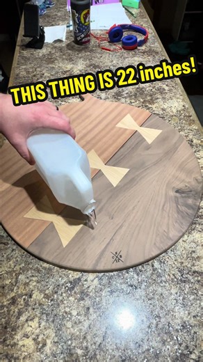 Stunning 22-Inch Walnut and Sapele Wall Art