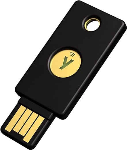 Yubico – Security Key NFC – Schwarz – Sicherheitsschlüssel für Zwei-Faktor-Authentifizierung (2FA), Verbindung über USB-A oder NFC, FIDO U2F/FIDO2-zertifiziert