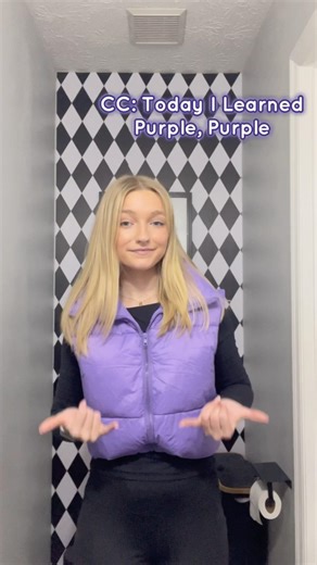 Purple in ASL (Not a Teacher) #purple #asl #americansignlanguage #learninglanguages #signoftheday